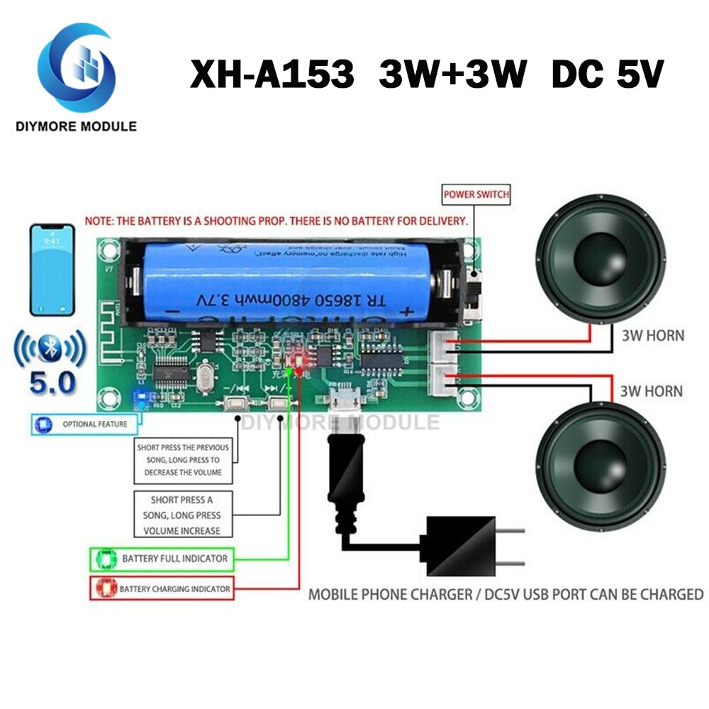 XH-A153 PAM8403    DC 5V 3W * 2 Ŀ..